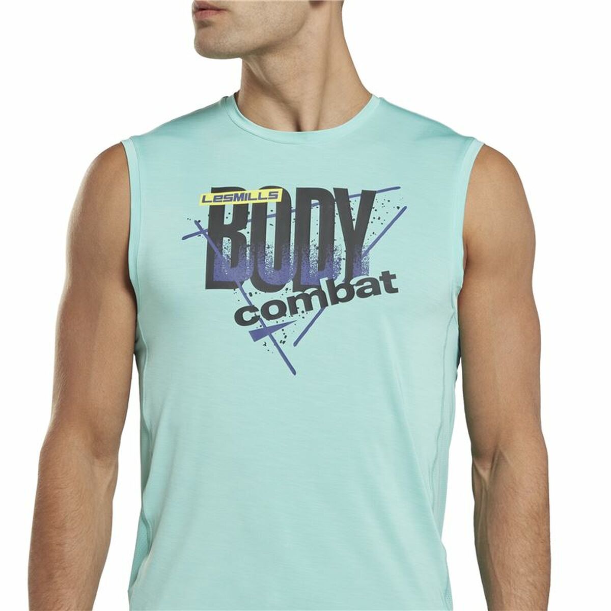 Reebok Les Mills® Bodypump® Activchill Men's Sleeveless T-Shirt Blue-5