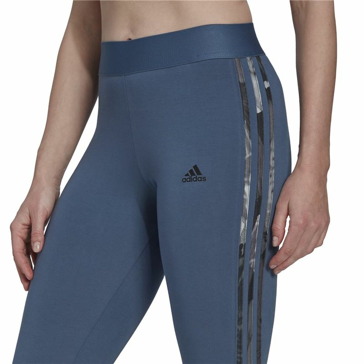 Женские спортивные колготки Adidas Loungewear Essentials 3 Stripes Синий-3