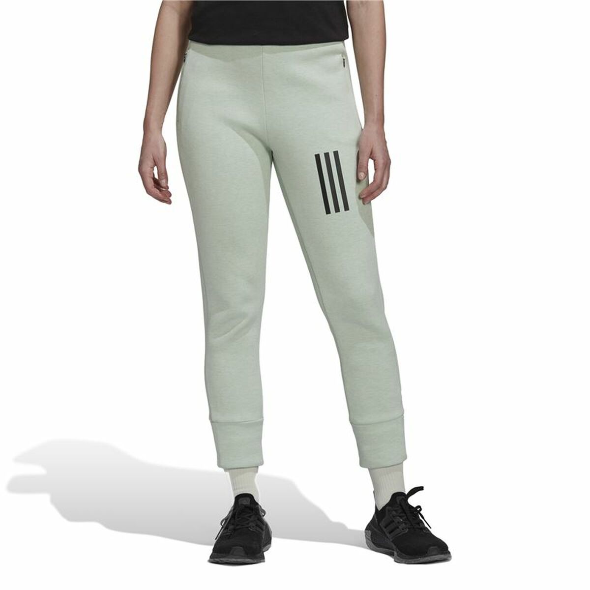 Длинные спортивные штаны Adidas Mission Victory High-Waist Женщина Бежевый-6
