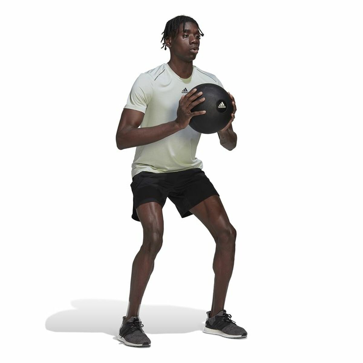 短袖球衣男子阿迪达斯Hiit浅绿色-4