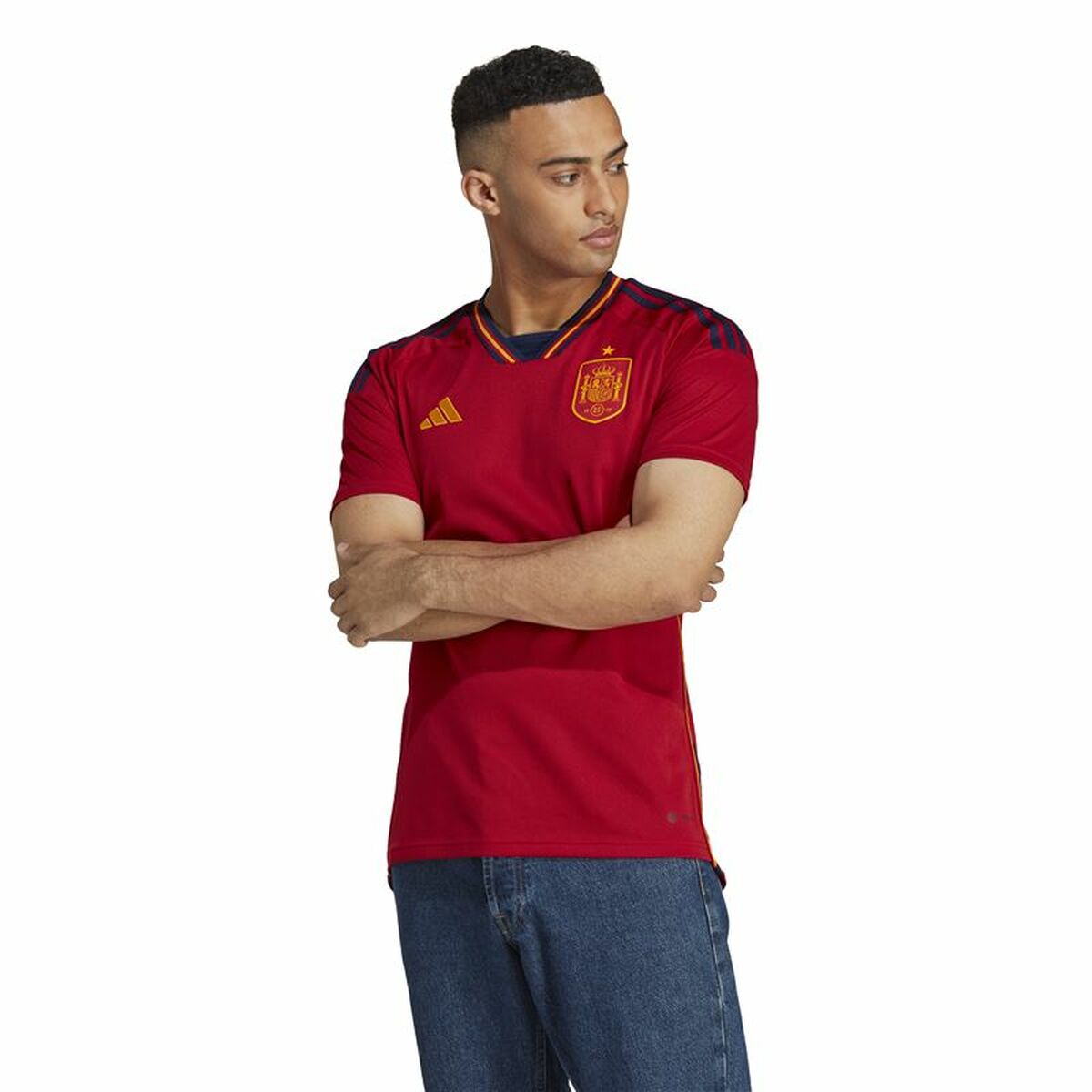 Спортивная футболка с коротким рукавом, мужская Adidas Spain-3