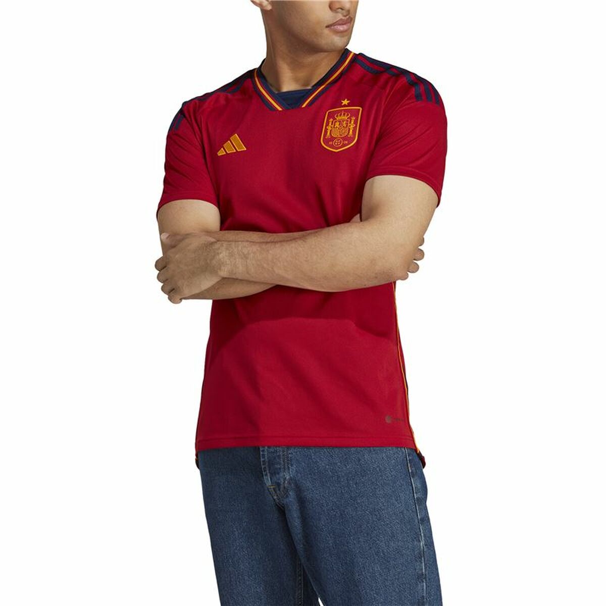 Спортивная футболка с коротким рукавом, мужская Adidas Spain-4