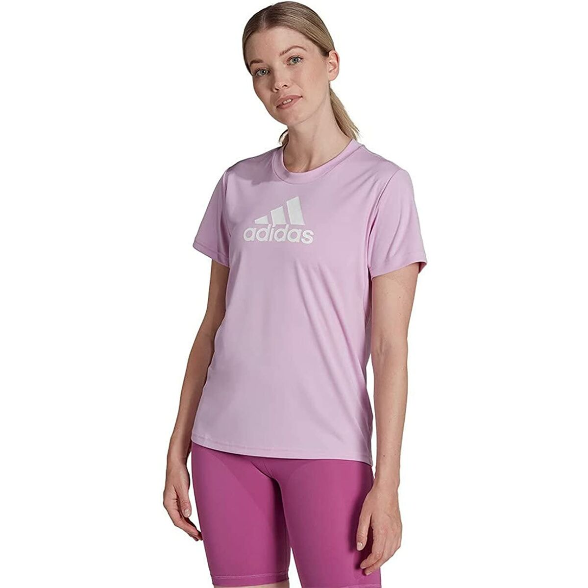 短袖女子Adidas Primeblue李子T恤-2