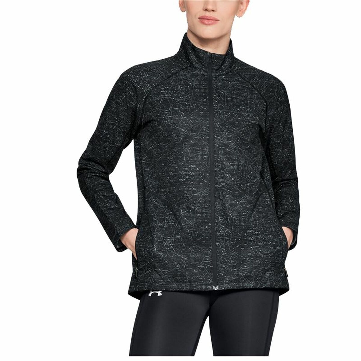 Under Armour Storm Printed女子运动夹克深灰色-3