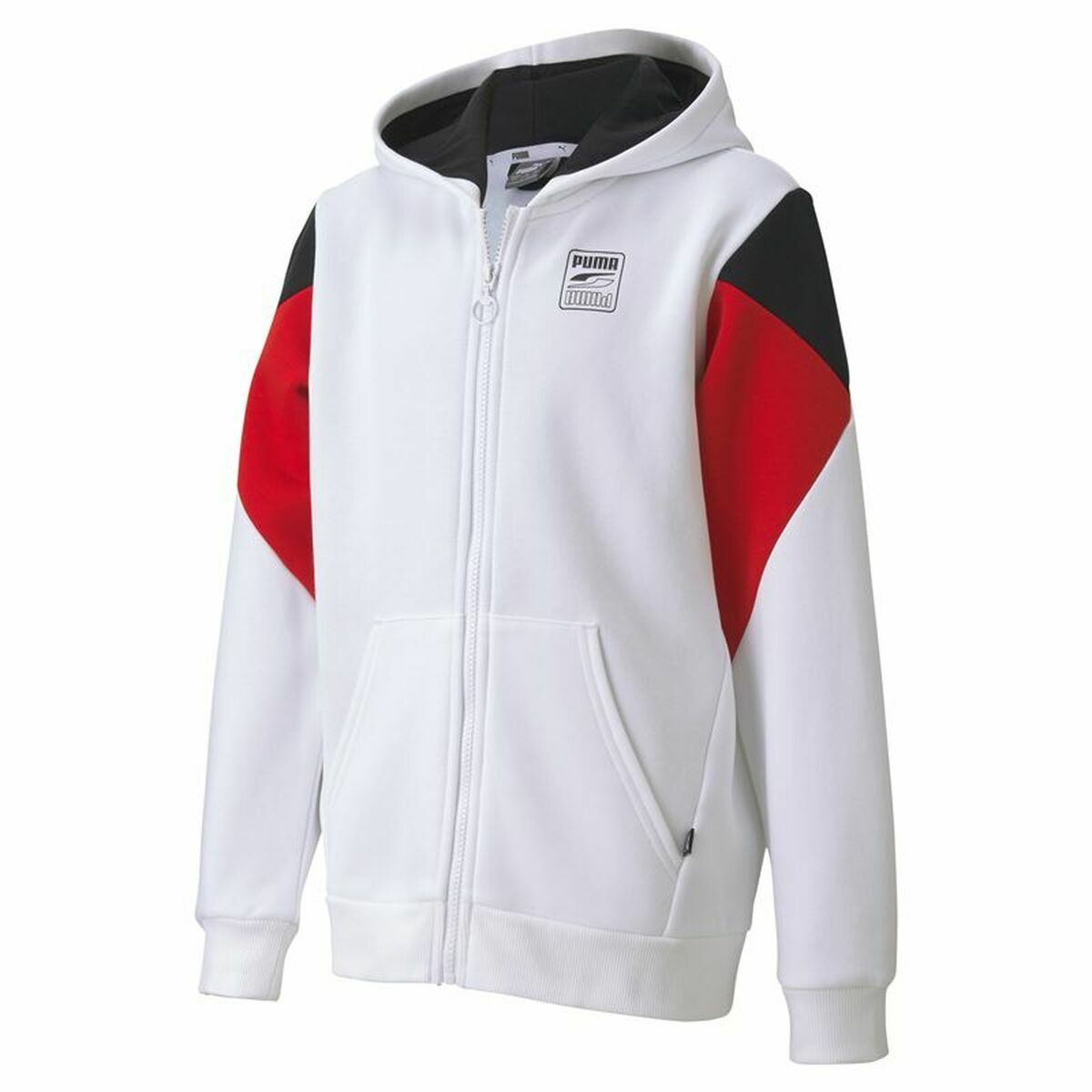 Детская спортивная куртка Rebel Puma Block Full-Zip Hoodie  Белый-2