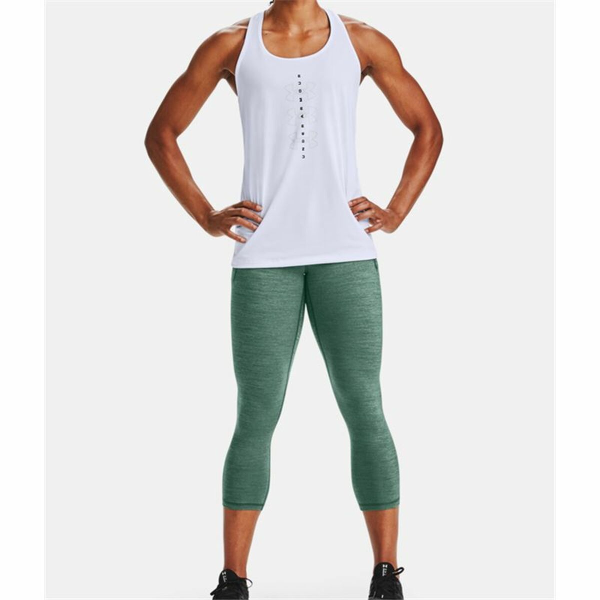 Under Armour Tech Twist Graphic Tank White女子球衣-2