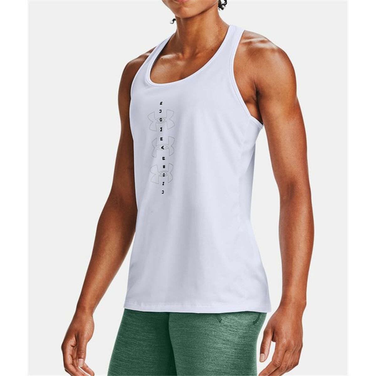 Under Armour Tech Twist Graphic Tank White女子球衣-5