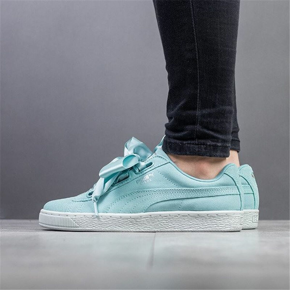 Puma Heart Pebble Aquamarine女运动鞋-3