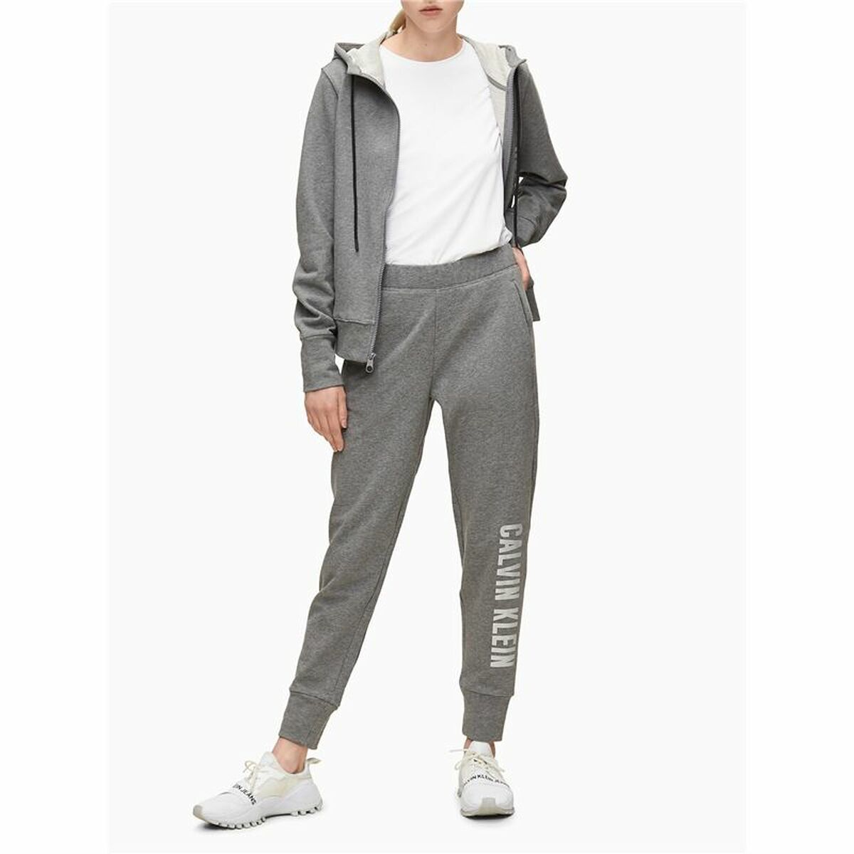 Женская спортивная куртка Calvin Klein Full Zip Темно-серый-4
