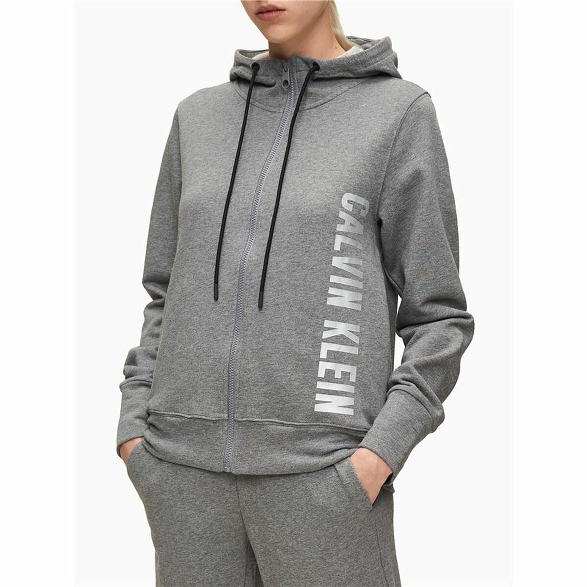 Женская спортивная куртка Calvin Klein Full Zip Темно-серый-5