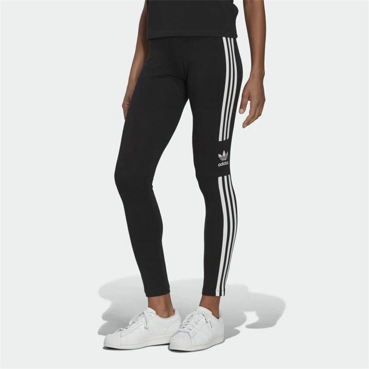Женские спортивные колготки Adidas Adicolor 3 Stripes Trefoil Чёрный-2