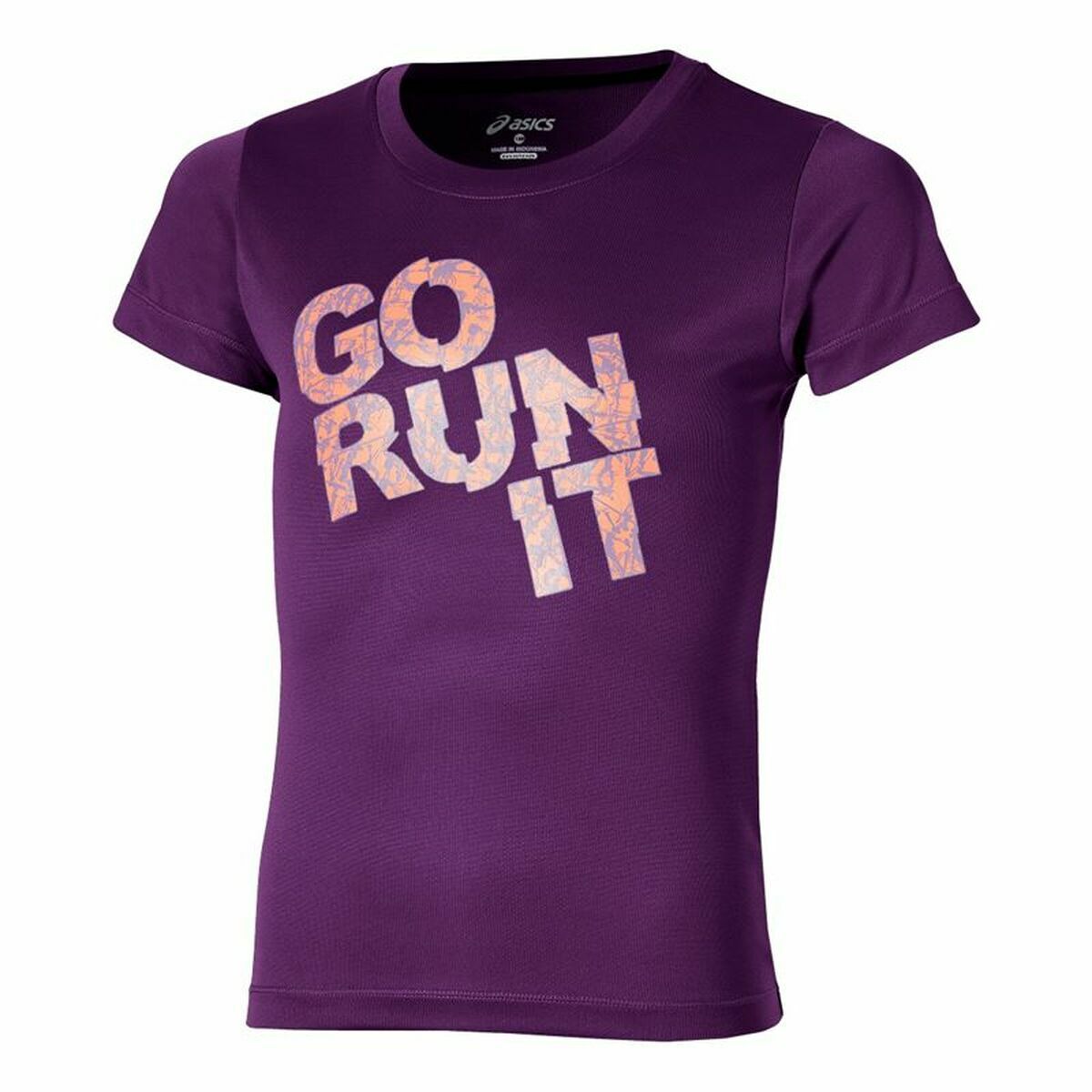 Детский Футболка с коротким рукавом Asics Graphic Go Run It Пурпурный