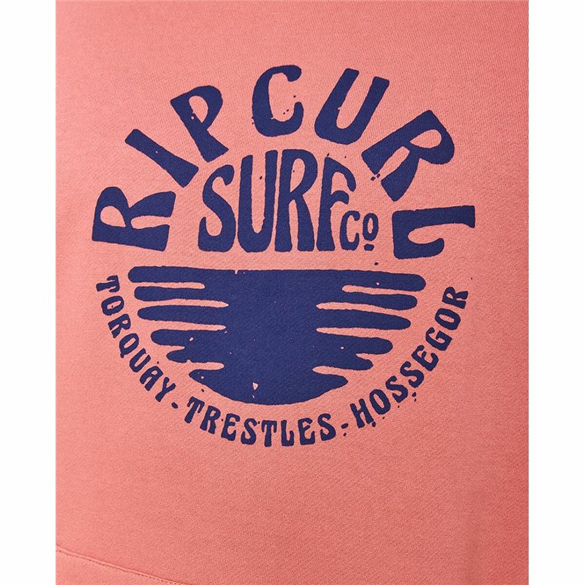 连帽运动衫男士Rip Curl Essentials 3条纹法国特里鲑鱼-3