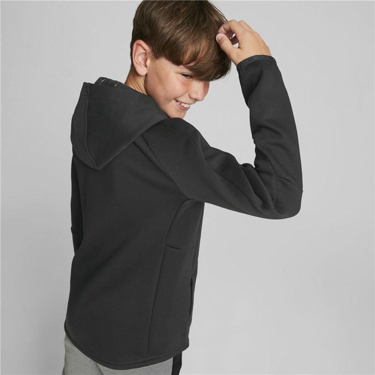 统一性别连帽运动衫Puma Evostripe Youth Black-4