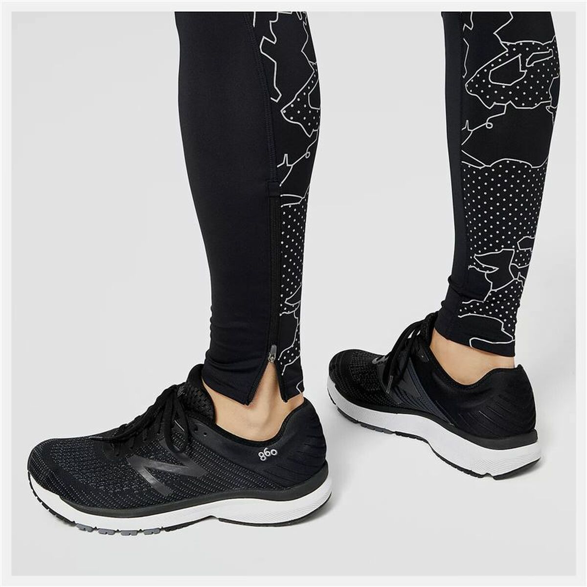 Мужские спортивные колготки New Balance Reflective Accelerate Чёрный-2