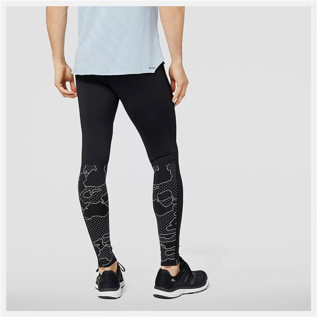 Мужские спортивные колготки New Balance Reflective Accelerate Чёрный-4