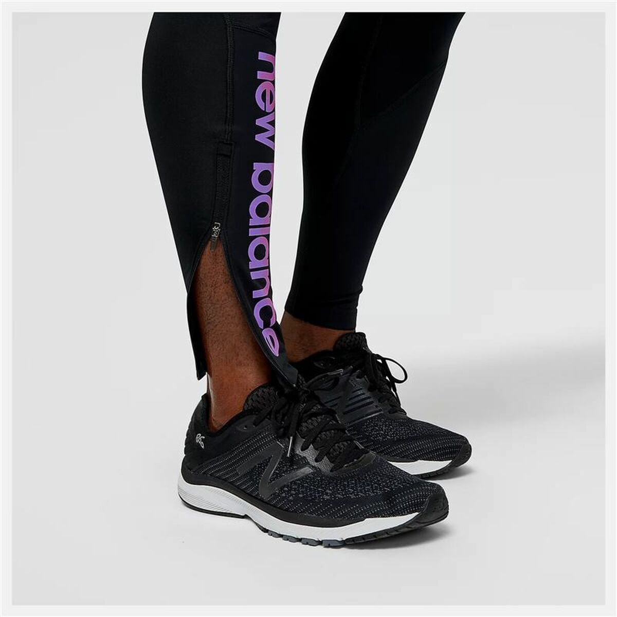 Мужские спортивные колготки New Balance Impact Run AT Tight Чёрный-2