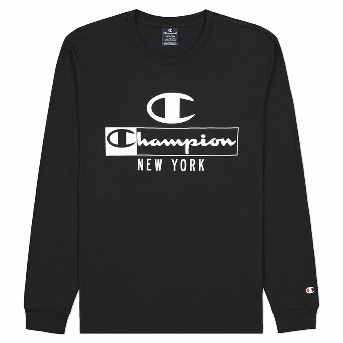 Ерлер Champion Legacy Graphic New York Черный ұзын жеңді футболка