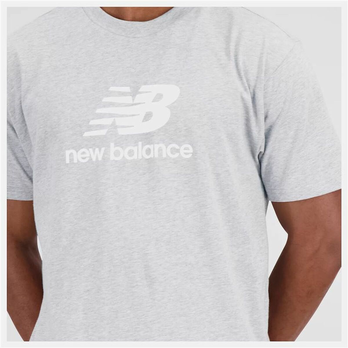 短袖球衣男子New Balance Essentials灰色-2