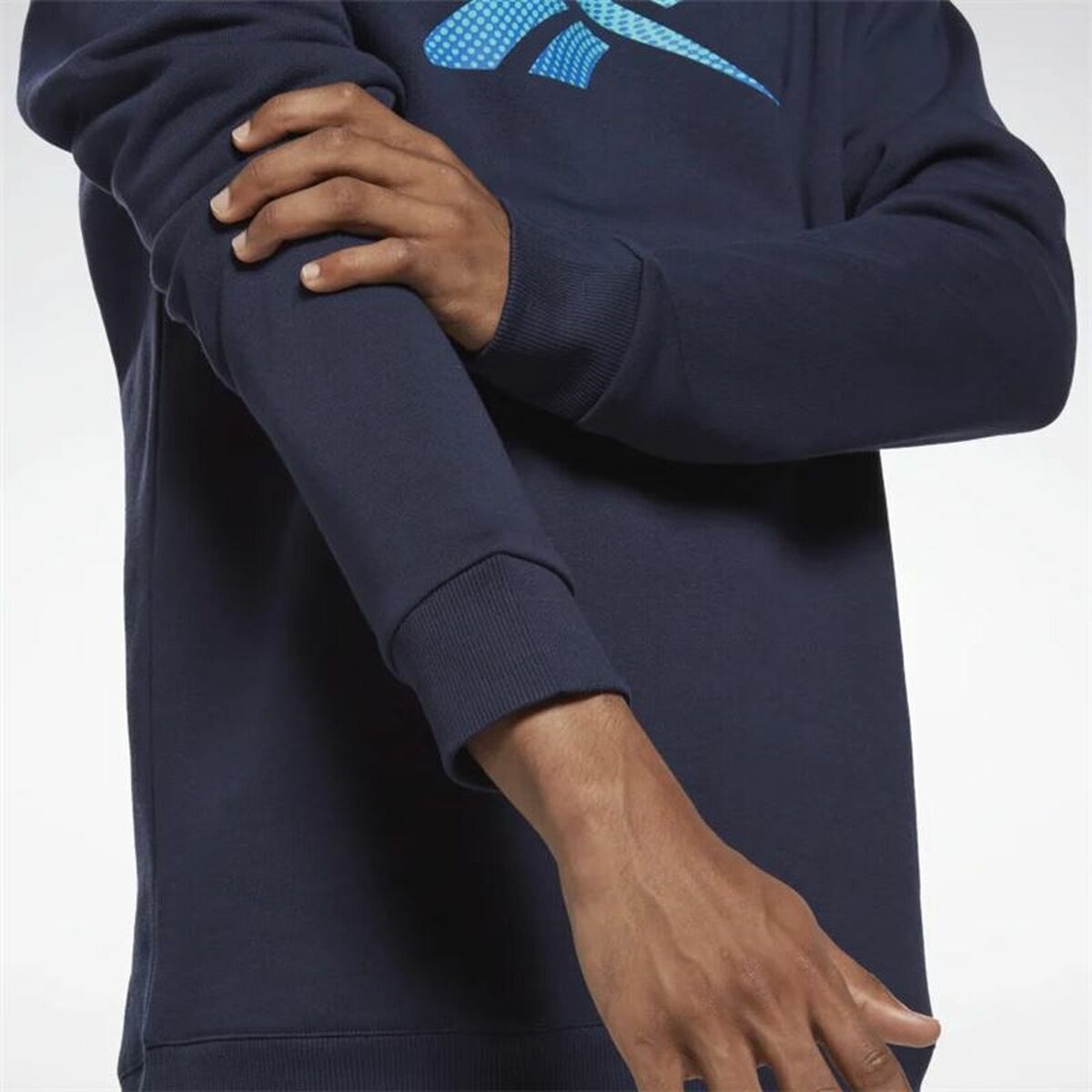 无帽运动衫男性Reebok Identity Fleece Crew深蓝色-6
