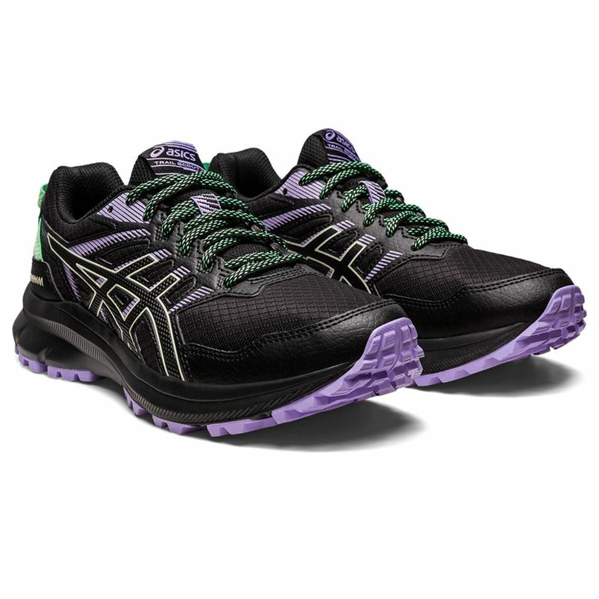 成人跑步运动鞋Asics Trail Scout 2女子黑色-5
