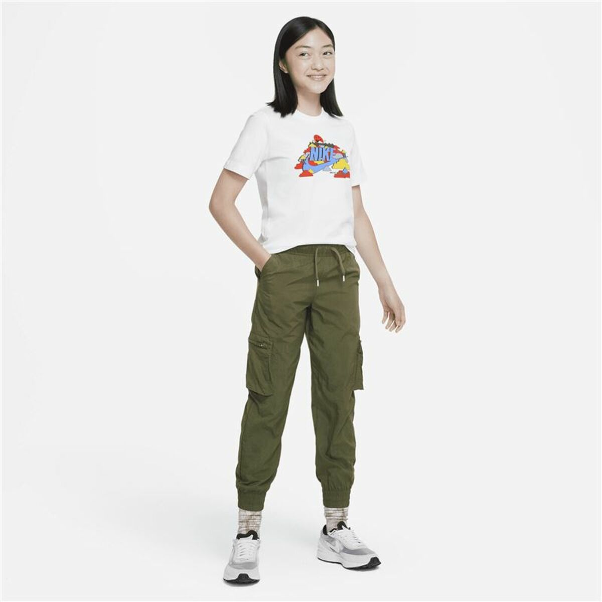 儿童短袖衬衫Nike Happy Cloud White-2