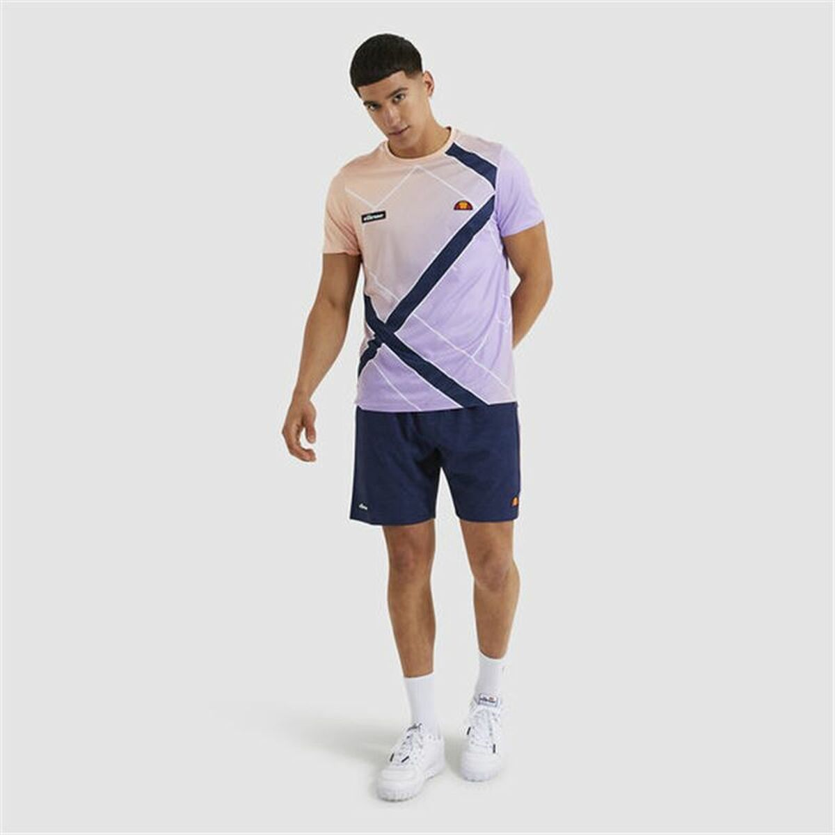 Kurzarm T-Shirt Herren Ellesse Fulgore Lila-3