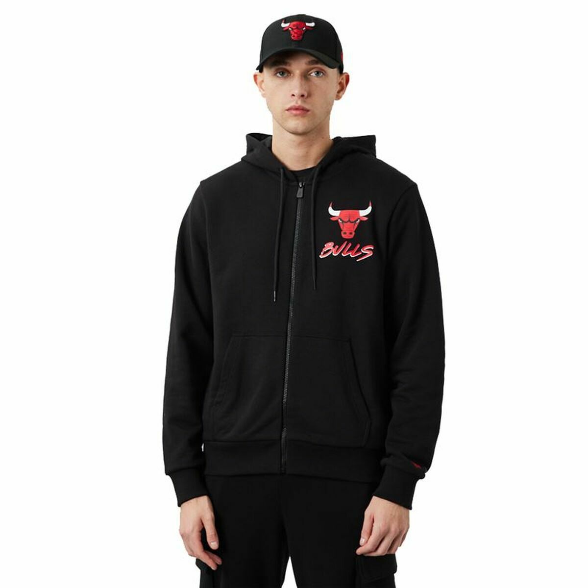 Мужская спортивная куртка New Era Chicago Bulls Чёрный-2