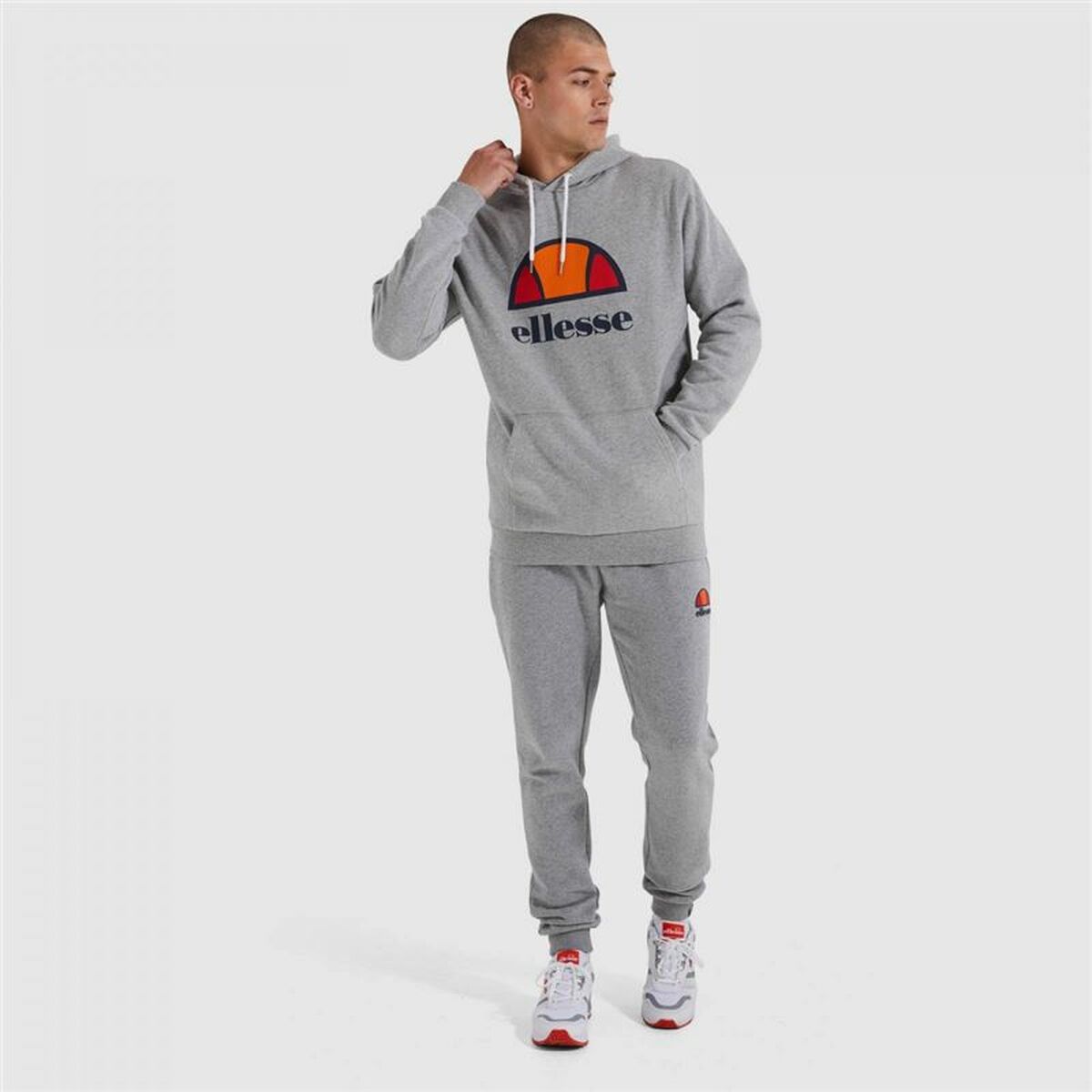 Толстовка с капюшоном мужская Ellesse Dahryl OH Светло-серый-2