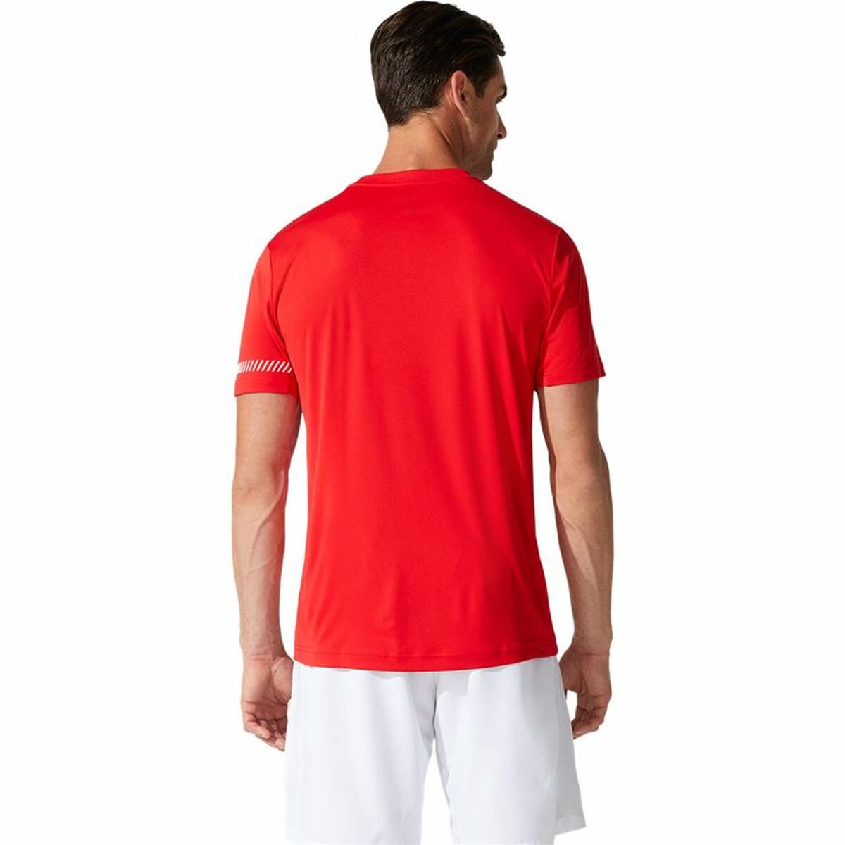 Men's Short Sleeve T-Shirt Asics Court SS Red