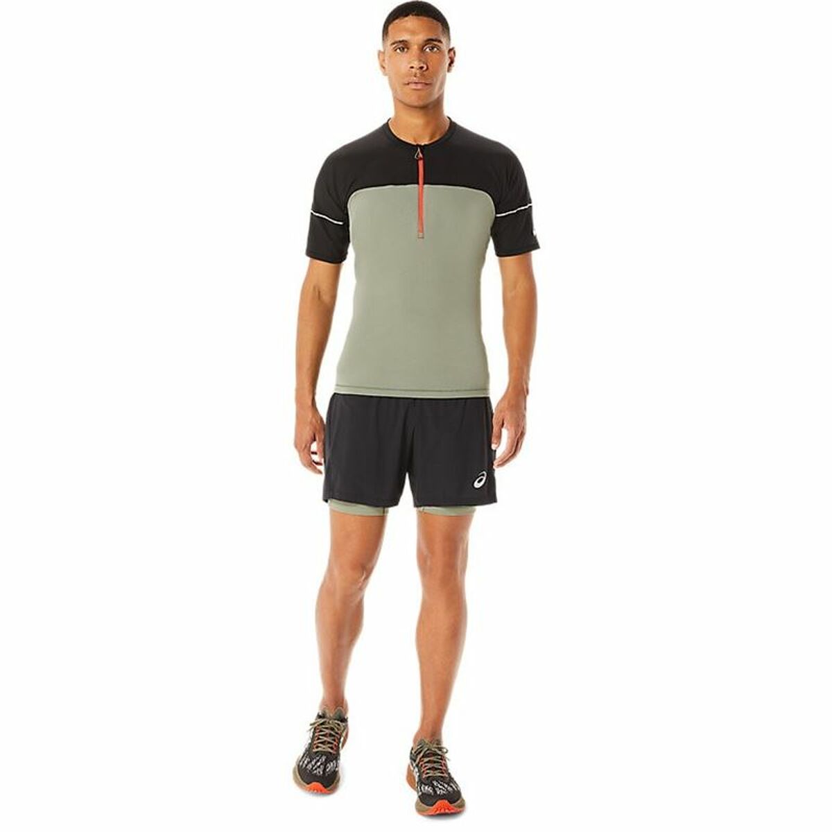 Футболка с коротким рукавом мужская Asics Fujitrail Top Зеленый-2