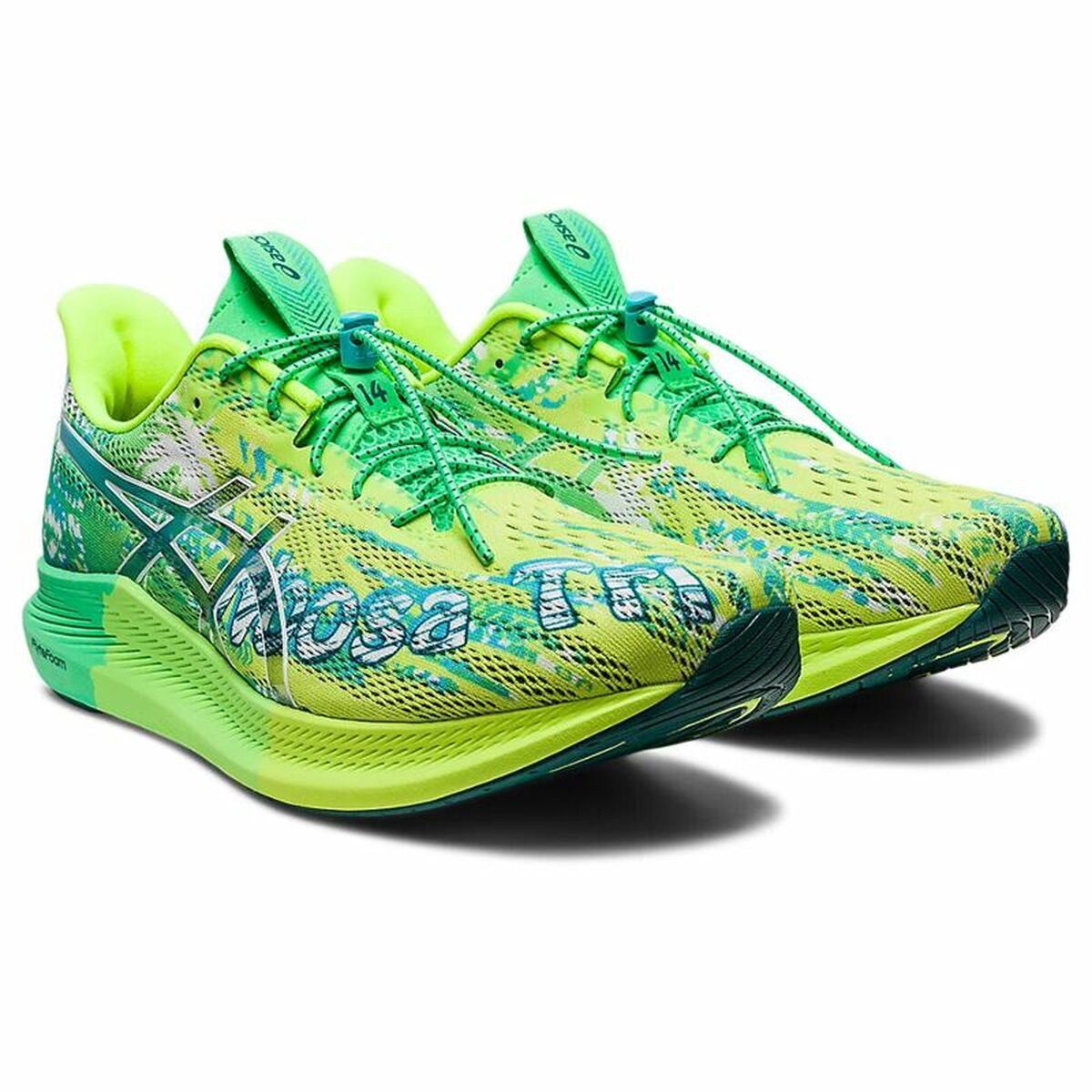 Sapatilhas de corrida para adultos Asics Noosa Tri 14 Verde de Lima-3