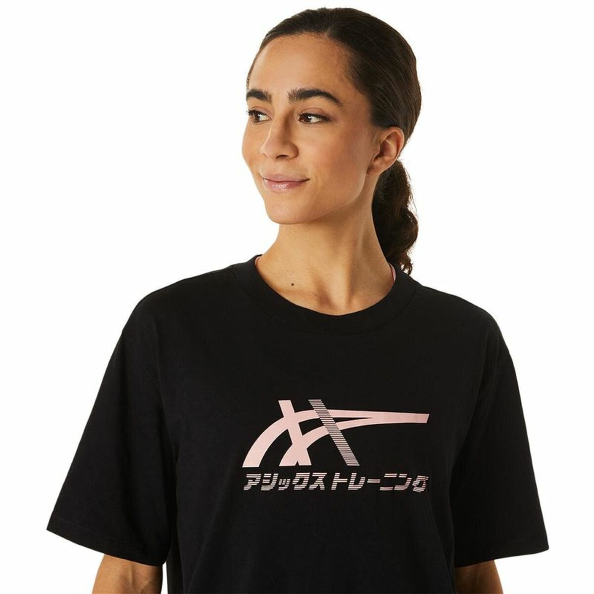 短袖女子Asics Tiger Black T恤-3