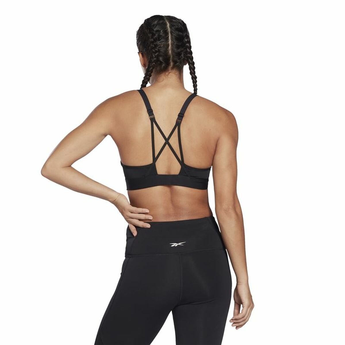 Спортивный бюстгальтер Reebok Lux Strappy Чёрный-5
