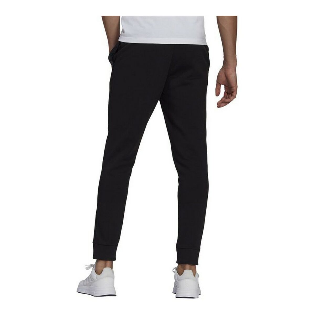 Adidas Essentials Fleece Regular Fit Black Men's Long Sweatpants-4