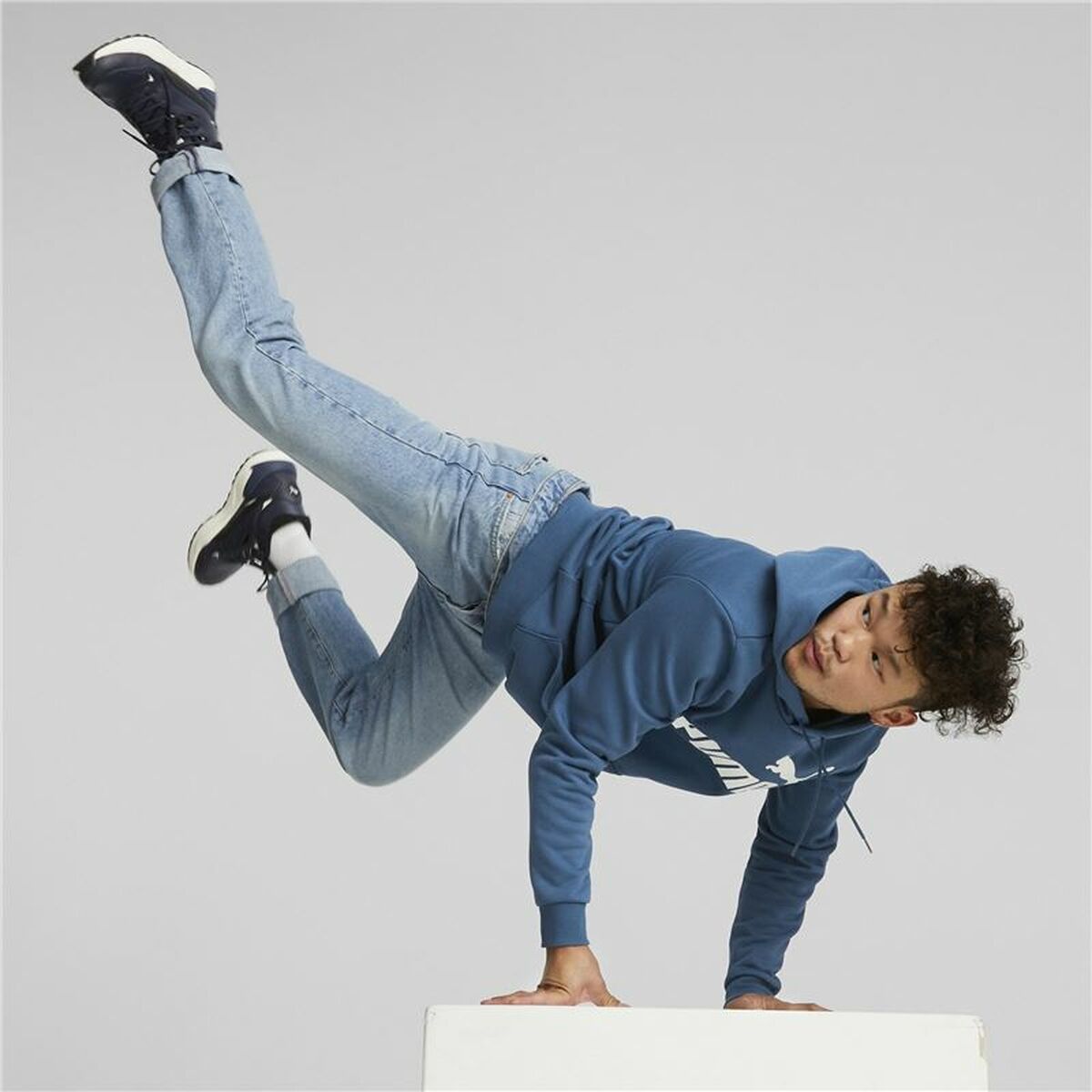 Толстовка с капюшоном мужская Puma Big Logo Синий-4