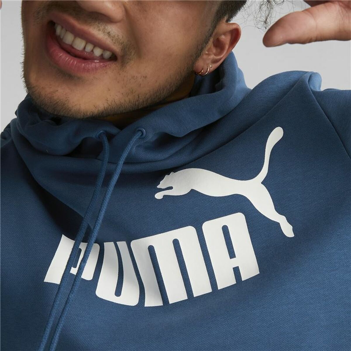 Толстовка с капюшоном мужская Puma Big Logo Синий-6