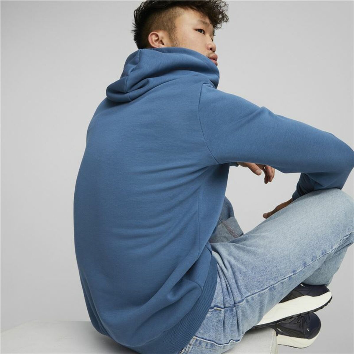 Толстовка с капюшоном мужская Puma Big Logo Синий-7