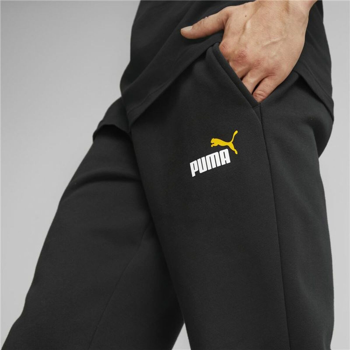 Длинные спортивные штаны Puma ESS+ 2 Col Logo Чёрный Мужской-5