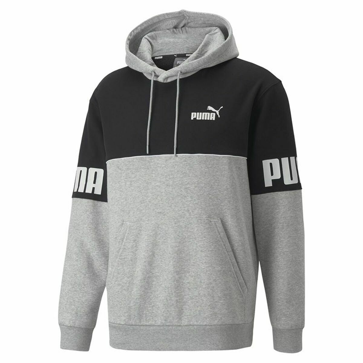 Толстовка с капюшоном мужская Puma Power Colorblock Серый-3