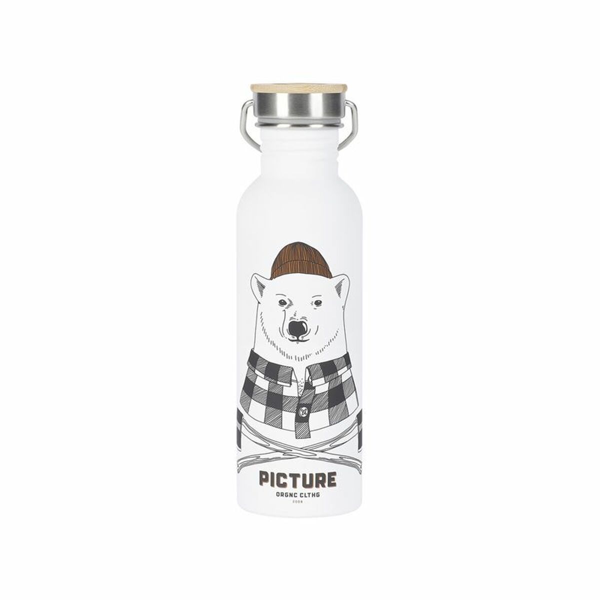 Resim Hampton Su Şişesi 750 ml Beyaz Ahşap