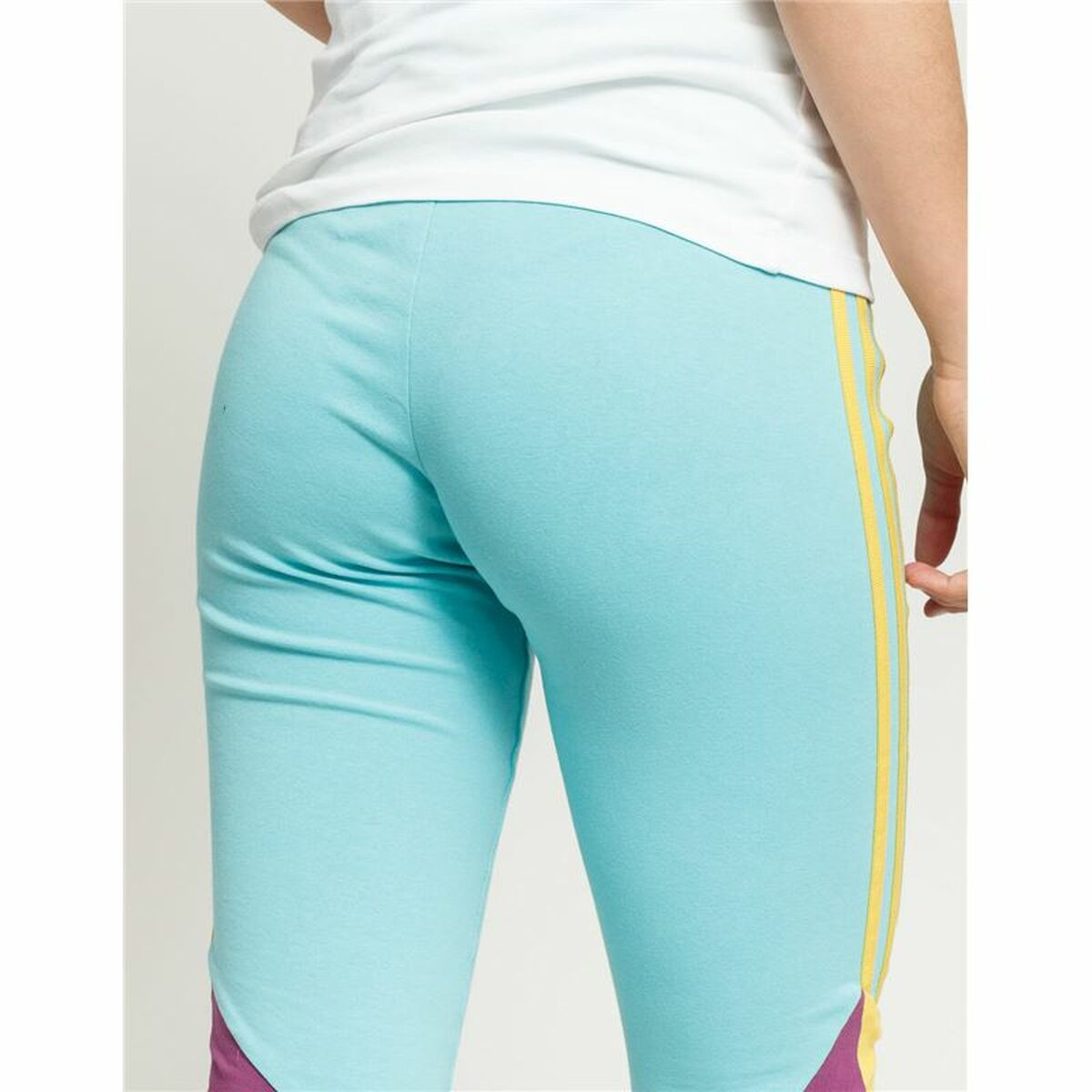 Женские спортивные колготки Adidas  High-Waisted Аквамарин-6