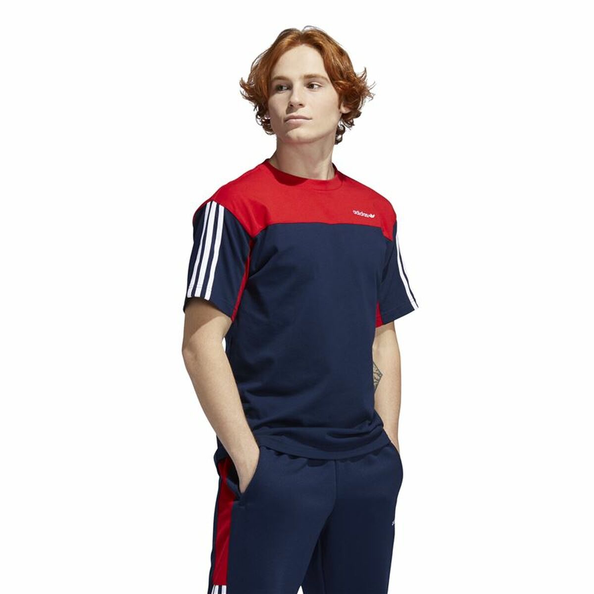 Футболка с коротким рукавом мужская Adidas Classics Тёмно Синий-6