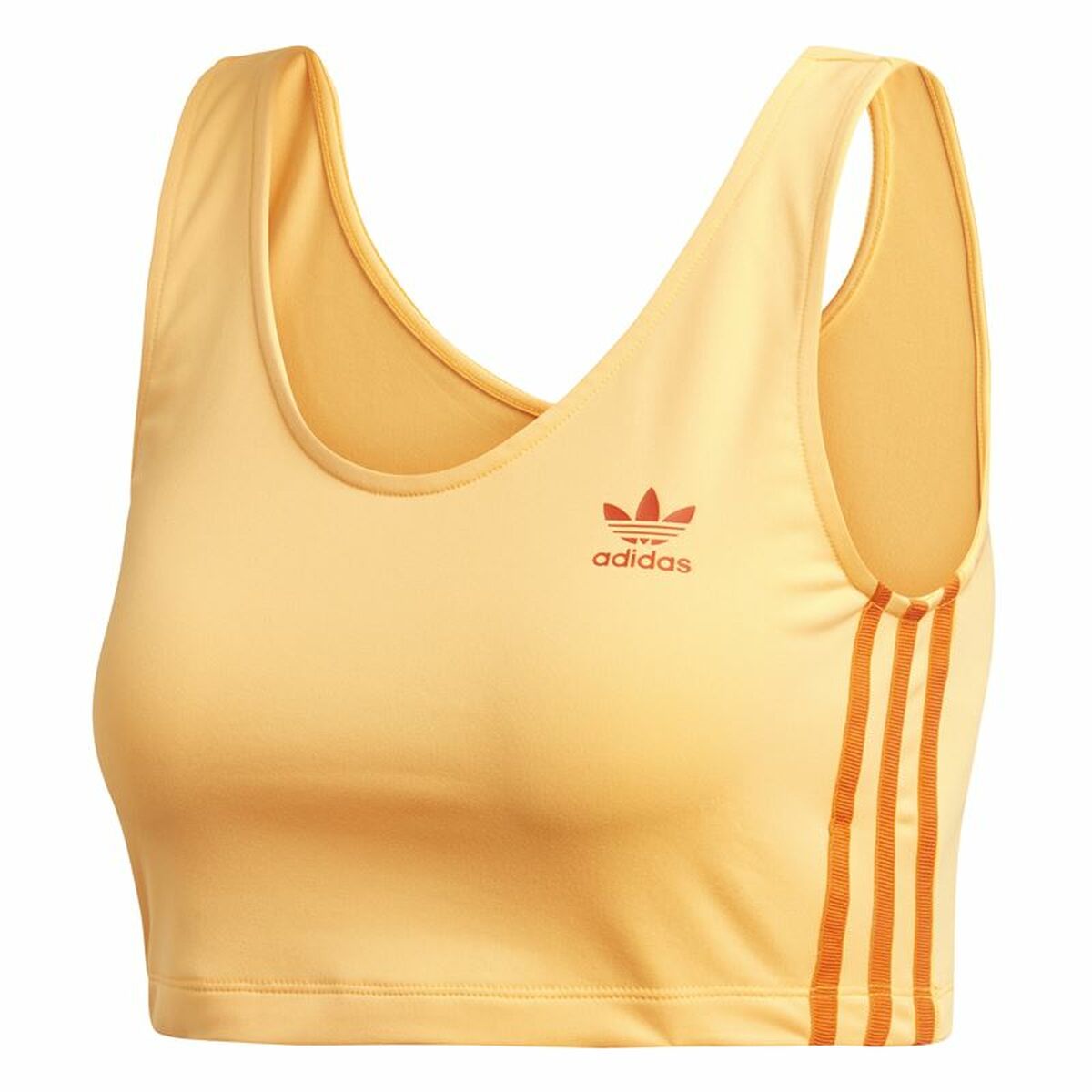 Спортивный бюстгальтер Adidas 3 stripes Позолоченный-2