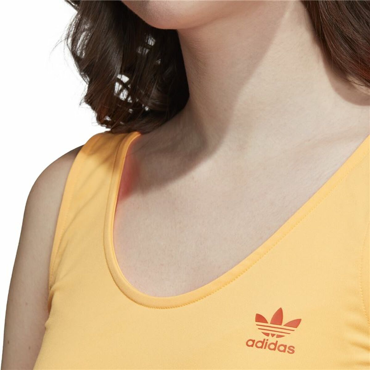 Спортивный бюстгальтер Adidas 3 stripes Позолоченный-7