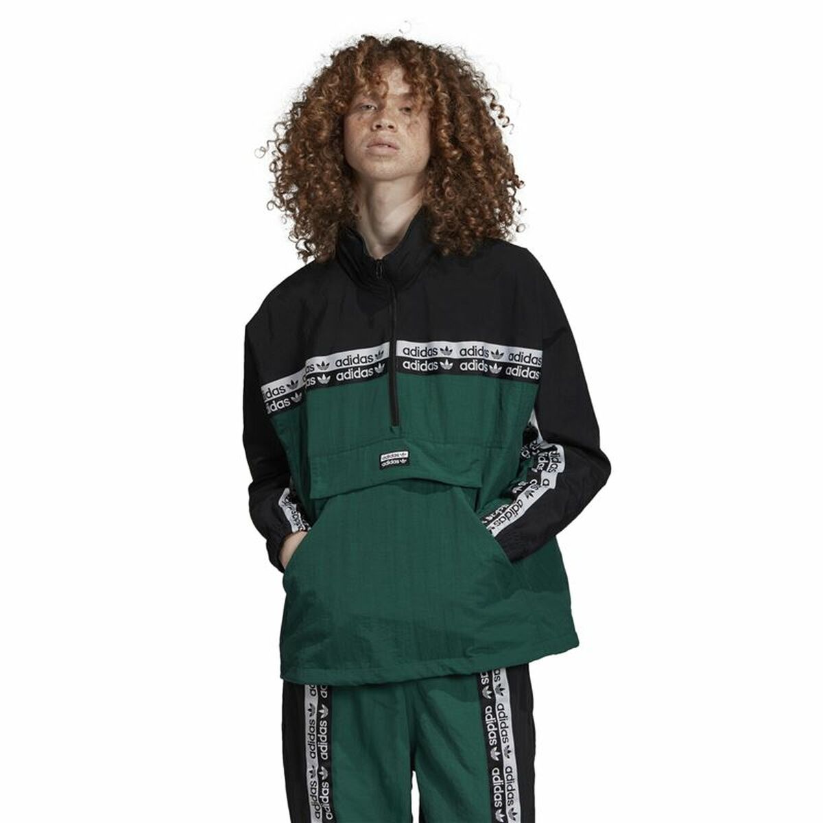 Мужская спортивная куртка Adidas Originals R.Y.V. BLKD 2.0 Track Темно-зеленый-3