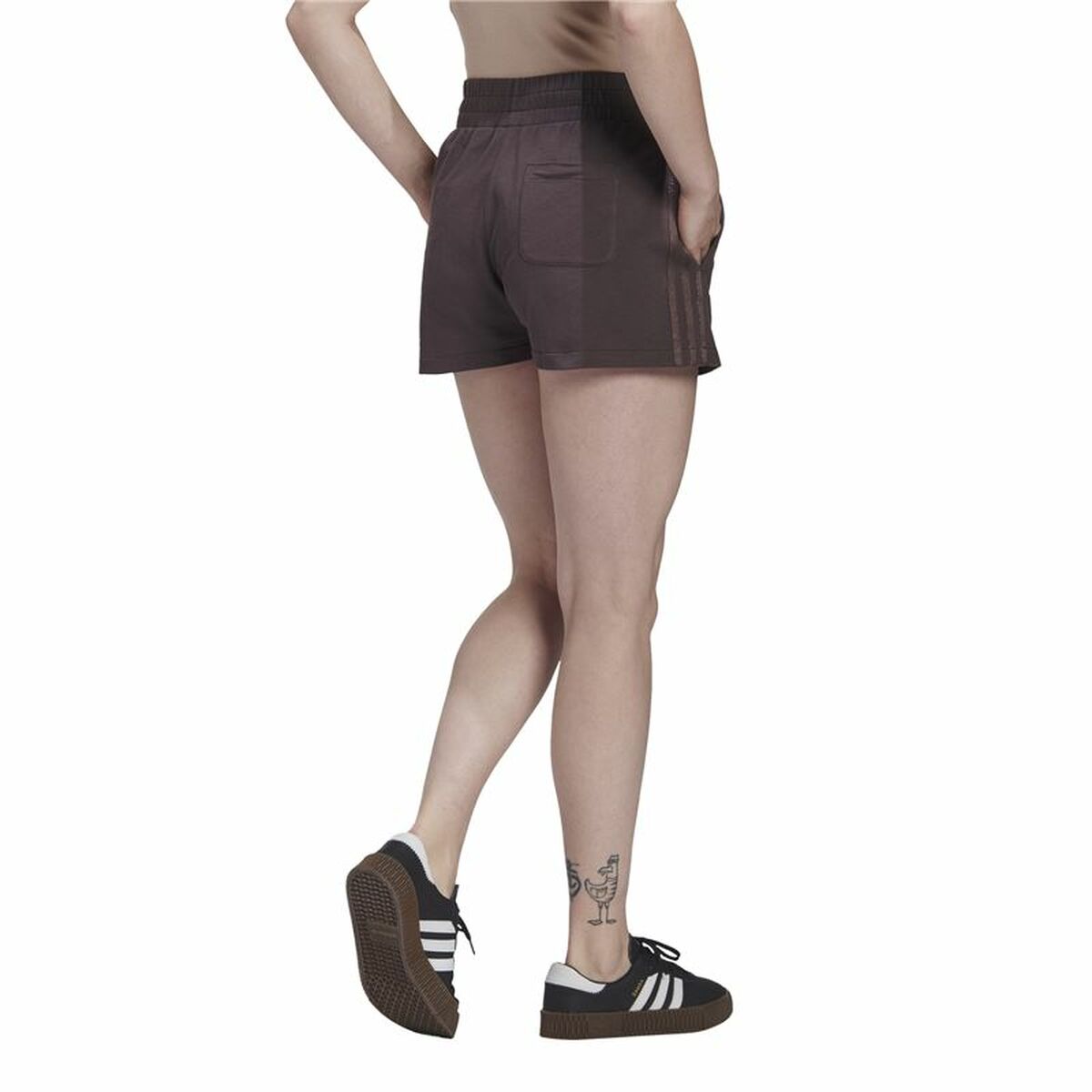 Спортивные женские шорты Adidas Originals 3 stripes Коричневый-5
