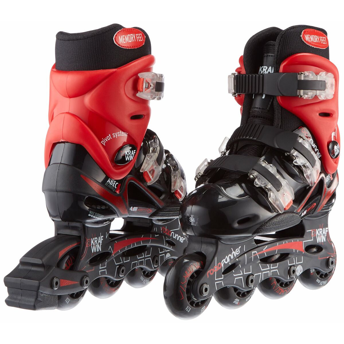 Одноосные ролики Redipro Krafwin Road Runner Красный-3