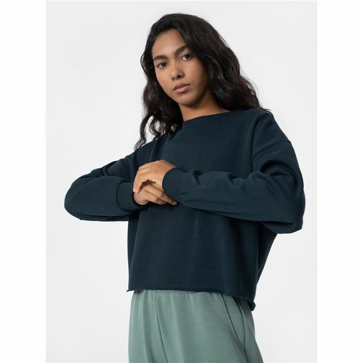 Sweat-shirt sans capuche femme 4F Noir-3