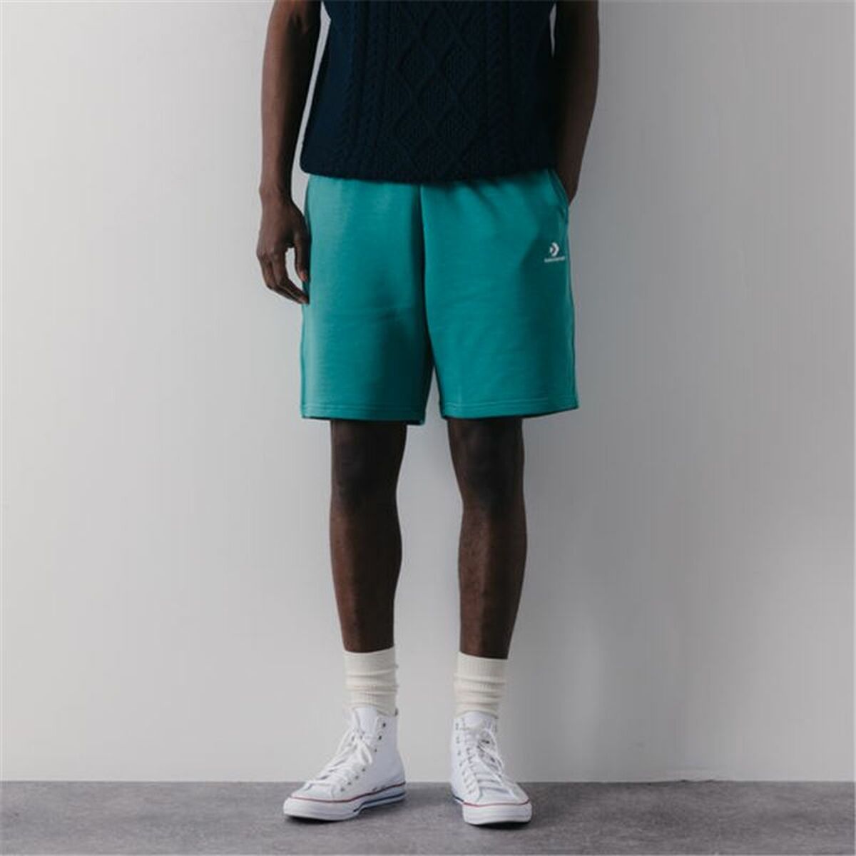 Спортивные мужские шорты Converse Classic Fit Wearers Left Star Зеленый-3
